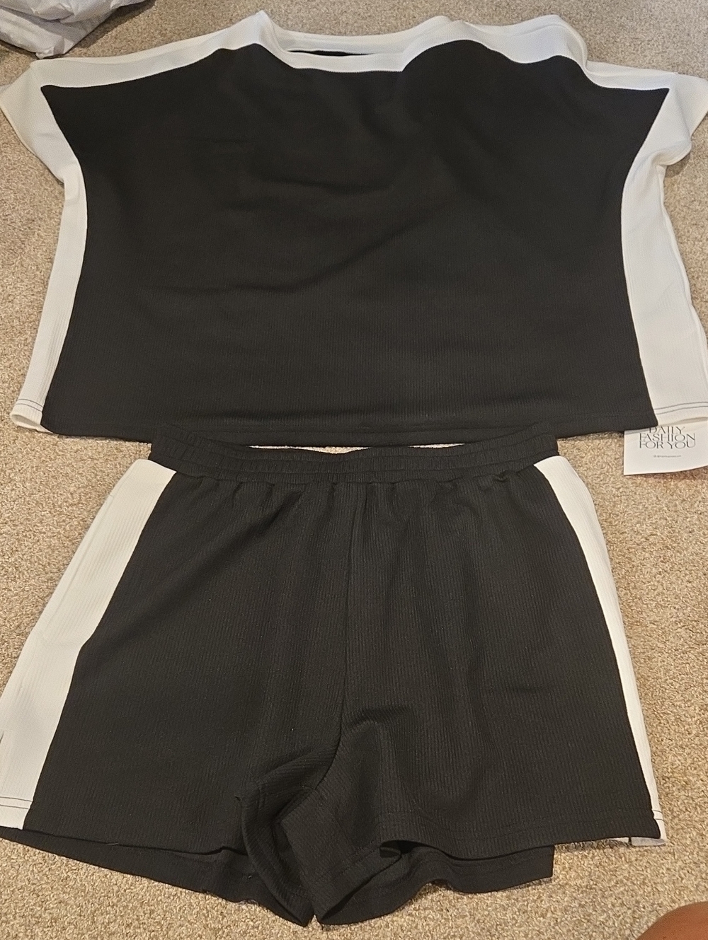 Black & White Two-Piece Lounge Set